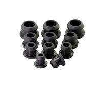 XIOKLM 2.5-50.6mm Black Conical Snap-on Silicone Rubber T Type Plug Blanking End Caps Tube Inserts Bung Proof(A 8.5MM_8PCS)
