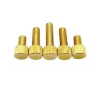 XIOKLM 20Pcs M2 .5 M3 M4 M5 M6 Pure brass 304 Stainless Steel Small Head Thumb Screws Metric Knurled Manual Adjustment A1(4MM_M2.5 20PCS)