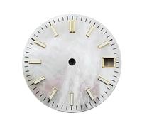 XIOKLM 28.5mm NH35 NH35A Watch Dial with Hands Green Luminous Black White Color Watches Automatic Movement Accessories Parts(Gold Nail 11)