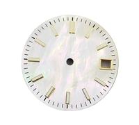 XIOKLM 28.5mm NH35 NH35A Watch Dial with Hands Green Luminous Black White Color Watches Automatic Movement Accessories Parts(Gold Nail 10)