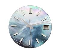 XIOKLM 28.5mm NH35 NH35A Watch Dial with Hands Green Luminous Black White Color Watches Automatic Movement Accessories Parts(Dial with Hands 1)