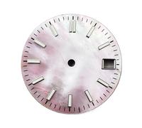 XIOKLM 28.5mm NH35 NH35A Watch Dial with Hands Green Luminous Black White Color Watches Automatic Movement Accessories Parts(Silver Nail 8)