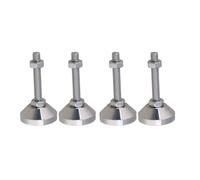 XIOKLM 4Pcs 304 Stainless Steel Adjustable Feet Thread Dia M8x50mm Fixed Machine Furniture Pad For Cabinet Metal Legs