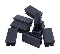 XIOKLM 5/10pcs Square Plastic Black Blanking End Cap Tube Pipe Insert Plug Bung 10X20mm~50X100mm(10X20mm 10PCS)