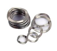 XIOKLM 50pcs M3 M4 M5 M6 M8 M10 M12 M16 M19 M21 M25 304 Stainless Steel Three Wave Crest Type Spring Washer Gasket for Bearing Shafts(M4x8x0.3mm)