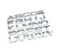 XIOKLM DIY 32mm High 3D Letters Numbers Car Logos with Names Vehicle Emblems Chrome Decals(Z)