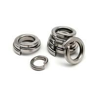 XIOKLM GB93 A2-70 304 Stainless Steel Spring Split Lock Washer Elastic Gasket M1.6 M2 .5 M3 M4 M5 M6 M8 M10 M12 M14 M16 M20 M24(50pcs M6)