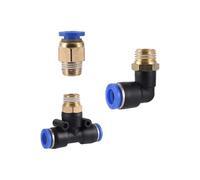 XIOKLM Pneumatic Air Connector Fitting PC PCF/PL/PLF 4mm 6mm 8mm Thread 1/8 1/4 3/8 1/2 Hose Fittings Pipe Quick Connectors(8-01,PL)