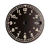 XIOKLM Watch Dial Face for NH35 NH36 Automatic Men Replacements White Black Salmon Dials Date Window(Black dial-2-3H Date)