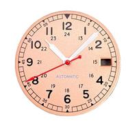 XIOKLM Watch Dial Face for NH35 NH36 Automatic Men Replacements White Black Salmon Dials Date Window(Salmon set-3H Date)