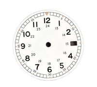 XIOKLM Watch Dial Face for NH35 NH36 Automatic Men Replacements White Black Salmon Dials Date Window(White dial-3H Date)