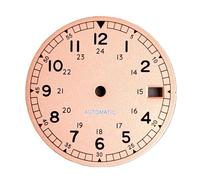 XIOKLM Watch Dial Face for NH35 NH36 Automatic Men Replacements White Black Salmon Dials Date Window(Salmon dial-3H Date)