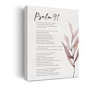 Xiolcxdr Bible Verse Watercolor Canvas Print Decor 'He Who Dwells in the Secret Place of the Most High Shall' Psalm 91 Wall Painting Modern Home Posters Artwork Decoration 12”X15” (Framed)