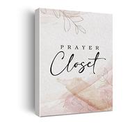 Xiolcxdr Christianity Watercolor Canvas Print Decor Prayer Closet Wall Painting Modern Home Posters Artwork Decoration 12”X15” (Framed)