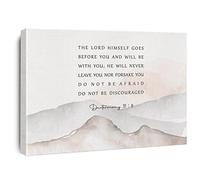 Xiolcxdr Inspirational Bible Verse Canvas Print Decor Watercolor Deuteronomy 31:8 Christian Wall Painting Posters 12”X15” Scripture Home Office Decoration (Framed)