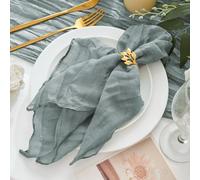 Xiomot 12 Pack Cheesecloth Napkins 20"x20" Dusty Blue Gauze Boho Napkins