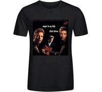 XIONGSHI Eddie Cochran Singin to My Baby Graphic T Shirts Men Black Size S