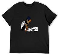 XIONGSHI Men's J Dilla-Today in Hip Hop History W Dmn T-Shirt T Shirt Black Size 3XL