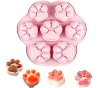 XIONGXI DIY Mini Silicone Cat Paw Pet Baking Mold Cat Paw Shaped Silicone Moulds Cat Paw Cake Mold Cat Paw Silicone Mold Suitable for Making Pudding, Cake, Chocolate, Ice Cubes, Soap, Fondant, Etc.