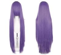 XiongXiongLe Wig Anime Cosplay Wig, 40 in Dark Purple Wigs Halloween Costume Wigs for Adult Cos, Halloween Themed TV Film Anime Game Character Costume Hair
