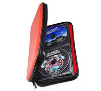 XiongYe CD DVD Case, 72 Capacity Heavy Duty Wallet, DVD CD Case Holder for Car, Hard Shell Sturdy case, CD Disk Holder, DVD disc Binder, Booklet, Protective Blu-ray Wallet (72 Capacity,Red)