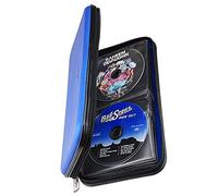 XiongYe CD DVD Case, 72 Capacity Heavy Duty Wallet, DVD CD Case Holder for Car, Hard Shell Sturdy case, CD Disk Holder, DVD disc Binder, Booklet, Protective Blu-ray Wallet (72 Capacity,Blue)