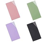 XiowDow Cash Envelopes PU Leather Budget Envelope Credit Card Holder Reusable Money Clip for Budgeting Wallet Women Men Bill Receipt Coupon Organizer, Pink Light Green Purple Black, 6.89" x 3.35