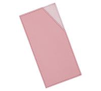 XiowDow Cash Envelopes PU Leather Budget Envelope Credit Card Holder Reusable Money Clip for Budgeting Wallet Women Men Bill Receipt Coupon Organizer, Pink, 6.89" x 3.35", Modern