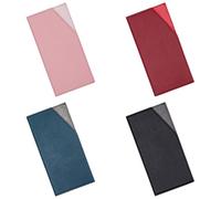 XiowDow Cash Envelopes PU Leather Budget Envelope Credit Card Holder Reusable Money Clip for Budgeting Wallet Women Men Bill Receipt Coupon Organizer, Pink Red Green Black, 6.89" x 3.35", Modern