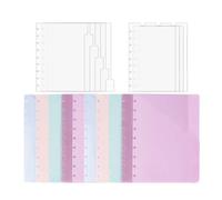 XiowDow Discbound Pocket Dividers 10pcs 7x9.25'' Planner Inserts 4 Top Tabs 6 Side Tabs Index Dividers Folders Set for 9 Disc Bound Planner Cover Discbound Notebook Accessories