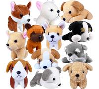XIPEGPA 12 PCS Mini Plush Dogs Assorted Styles Cute Stuffed Dogs for Party Favors Gifts and Decorations Soft and Cuddly Small Plushies for All Dog Lovers
