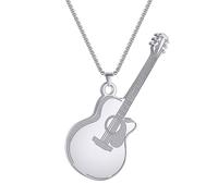 XIPIEIO Chain dog tag unisex necklaceNecklace Guitar Pendant Birthday Commemorative Gift for Men and Women perfect gifts