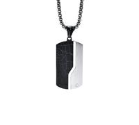 XIPIEIO Hip Hop Punk Cuban Jewelry Men's Stylish Geometric Neklaces Stone Rock Punk Dog Tag Pendant Free Box Chain Fashion gifts