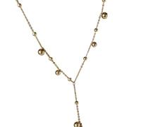 XIPIEIO Ladies necklace is exquisite and sweet Fashion imple Gold Bead Y-shaped Tassel Necklace for Women Elegant Jewelry Jewelry gifts