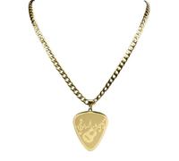 XIPIEIO Men's and Women's Fashion Necklace Hip Hop Guitar Pick Bass Note Necklace for Men Music Lovers Pendant Necklaces Jewelry colar Jewelry gifts