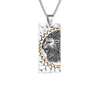 XIPIEIO Neutral necklace Men's Retro Animal Liger Fangjun Brand Pendant Necklace Punk Charm Hip Hop Cool Jewelry Gift Personalized Fashion