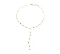 XIPIEIO Women's neutral necklace inlaid tassel pendant Y word High sense necklace ornament European American retro jewelry