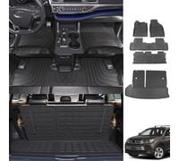Xipoo Floor Mat Compatible with 2014-2019 Toyota Highlander Cargo Mat Backrest Mat Replacement for 14-19 Highlander Accessories (Fit 2014-2019 Toyota Highlander,Cargo Mat with Backrest Mat+Floor Mats)