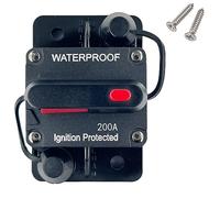 Xipupoo 200 Amp Circuit Breaker 12V - 48V DC with Manual Reset Switch Button for Boat Trolling Motor Marine ATV Trailer Vehicles Stereo Audio Electronic Battery Solar System Inline Fuse Waterproof