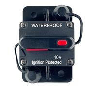 Xipupoo 40 Amp Circuit Breaker Resettable Fusewith Manual Reset Switch Button Waterproof 12V-48V DC for Boat Trolling Motor Marine ATV Trailer Vehicles Stereo Audio Electronic Battery Solar System