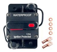 Xipupoo Car Circuit Breaker 120 Amp 12V - 48V DC with Manual Reset Switch Button for Boat Trolling Motor Marine ATV Trailer Vehicles Stereo Audio Electronic Battery Solar System Inline Fuse Waterproof