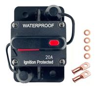 Xipupoo Car Circuit Breaker 20 Amp 12V - 48V DC with Manual Reset Switch Button for Boat Trolling Motor Marine ATV Trailer Vehicles Stereo Audio Electronic Battery Solar System Inline Fuse Waterproof