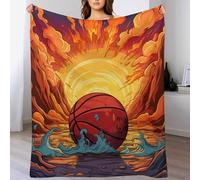 Xiputvl Basketball Cozy Sherpa Blanket - Plush And Fluffy Fleece Throw for Bed And Sofa, Anti-Pill, Easy Care 50"x60"