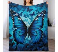 Xiputvl Butterfly Plush Fleece Blanket - Warm And Comfortable for Bed, Couch, And Travel, Easy Care 50"x60"