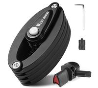 XIQI Folding Bike Lock, 85 cm Heavy Duty Alloy Steel, Bicycle Foldable Lock with Mounting Bracket, Anti-Theft Strong Security with 4-Digit Combination Code - Security Level 8 (Black)