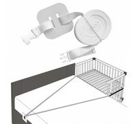 Xiqiggi 6 m Cot Strap, Bed Attachment Belt, Adjustable Safety Strap Spring Beds and Cribs Universal Join Cot Straps Furniture Railing, White