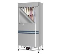 XiRah Clothes Airer Indoor Folding, Intelligent Constant Temperature Remote Control Heated Clothes Airer With Cover Included (Blue) Fashionable (Grey)