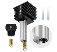 xirbbo 0.4mm A1 Mini Extrusion Head Kit, Speed Hot End with 0.4mm 0.6mm Brass Nozzle Chrome Plated Brass Heating Block Silicone Sock Integrated Structure for Bambu Lab A1/A1 Min 3D Printers Only