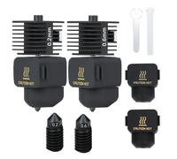 xirbbo 2 pcs A1/A1mini Hotend 0.2mm+0.6mm High Temp&Fast Speed Hardened Steel Nozzle+Heating Block Integrated Structure Compatible with Bambu Lab A1&A1 Mini 3D Printer