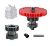 xirbbo Neptune 4 Upgrade Integrated Dual Gear - Nano-Coating Gear Kit Replacement: Hardened Steel Helical Gear One Piece Shaft 3D Printer Accessory for Original Direct Drive Extruder Hot End